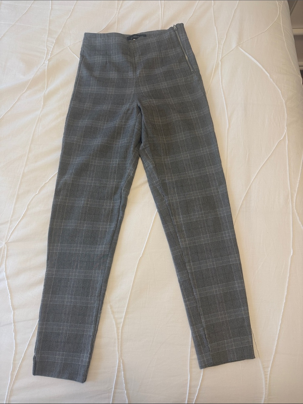 Dynamite Gray Plaid Slim Skinny Pants